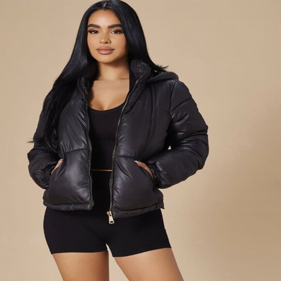 Fashion Nova Women’s Puffer Jacket, Black – Sizes S/M/L New - Picture 1 of 12